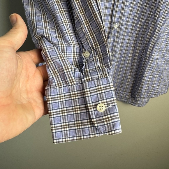 Paul & Shark Yachting Men's Long Sleeve Plaid‎ Button Shirt Soft Touch Purple 42 - Picture 3 of 14